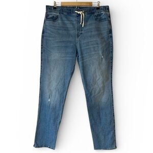 Hollister slim straight elastic waist pull on jeans